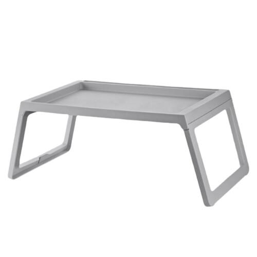 Plastic Folding Bed Table, Portable Computer Desk, Storage Design, Space Saving, Ideal for Dorm Rooms, Small Spaces, Laptop Use