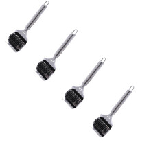 Stainless Steel Noodle Lattice Roller Set (4 pcs), Pasta Cutter & Dough Roller with Comfort Handle, 8.66x2.76", compatible with home kitchens