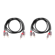 2St Stevige Adapter Kabel Voor En Gaming Met Gouden Pluggen