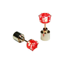 LED Illuminated Earrings, Perfect for Cheering, Bars, Concerts, and As Trendy Couple Earrings (Red)