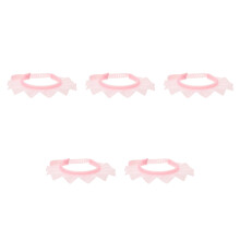 5St Roze Waterdichte Badmuts Silicone Hoed Haarwas Voor
