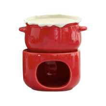 Ensemble de tasses à fondue antiadhésives résistantes à la chaleur avec fourchettes pour fromage, guimauves et desserts – Compatible avec les