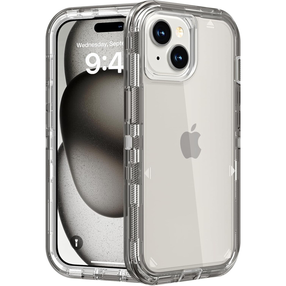 Iphone 13 Shockproof Case Triple Layer 6.1-Inch Crystal Gray 908436905770
