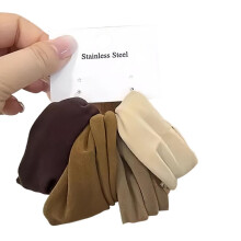 Polyester Solid Widen Thicken Hair Band Ropes for Women's Ponytail, High Elastic and Multifunctional Hair Accessories