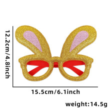 Glitter Bunny Ear Glasses – Easter Party Photo Prop, Spring Decoration Gift for Women & Kids, Compatible with Easter Themes