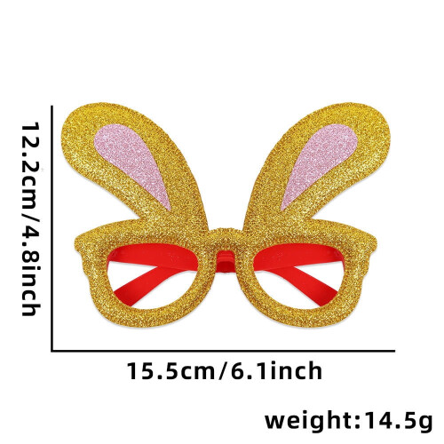 Glitter Bunny Ear Glasses Easter Party Prop