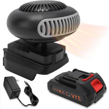 Portable Battery-Powered Heater, Quiet & Compact with USB Ports, 2 Heat Settings, Anti-Tilt Safety, Compatible with USB-C Chargers