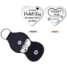 Jeton câlin de poche avec pochette, petit cadeau souvenir inspirant pour un ami ou une amoureuse