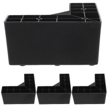 Couch Legs Replacement 4pcs Plastic Sofa Leg Extender Furniture Risers Black Sturdy L-Shaped