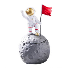 Statuetta da scrivania a forma di astronauta, decorazione per la casa a tema spaziale, statuetta di astronauta resistente e dalla forma graziosa,