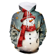 Men's Fashion Hoodies&Sweatshirts Men's Christmas Print Hoodie Sweatshirt Festive Pullover with Hood for Holiday Season and Parties Christmas Clothes
