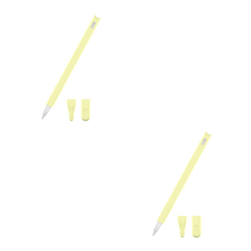 6Pcs Durable Silicone Case Stylus Pen Nib Covers Yellow Protective