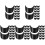 100Pcs Black Resin PVC Sun Proof Visor Replacement Accessory 1