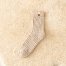 Willtoo Thick Knit Warm Socks for Winter, Womens Solid Mid Calf Socks, Soft Breathable Cozy Boot Socks Gifts for Women