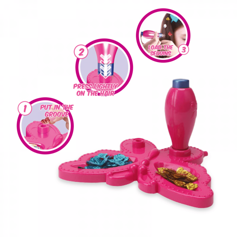 Hair Gem Stamper Kit for Girls, Reusable Hair Jewels