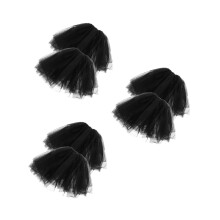 3Pairs Elegant Black Tulle Sleeves Detachable for Evening and Wedding