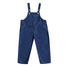 Adjustable Strap Denim Overalls for Young Ones, Soft & Comfortable Playwear with Pockets, Durable Casual Romper for Everyday Use