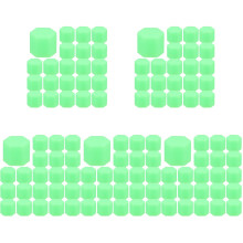 100Pcs Car Tire Lug Nut Covers Light Green Silicone Glow Wheel Caps