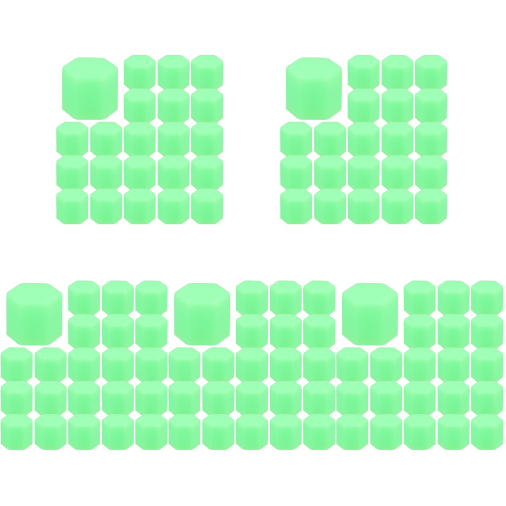 100Pcs Car Tire Lug Nut Covers Silicone Glow Wheel Caps Light/Green 3712395300180
