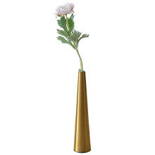 Vase doré en céramique d'inspiration nordique, décoration élégante pour centre de table de mariage, vase moderne pour salon (doré), 1 pièce