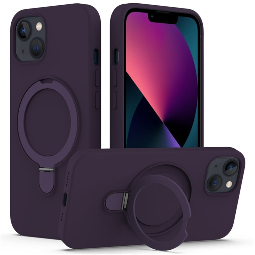 Iphone 14 Magnetic Liquid Silicone Case Purple 971050370323