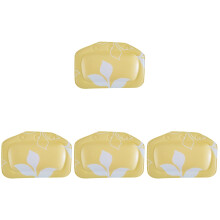 4Pcs Yellow PVC Bath Pillow with Suction Cup for Tub Neck Support