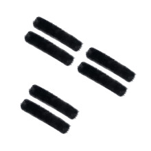 3Pairs Black Detachable Plush Sandals Charms Soft Warm Slipper Covers