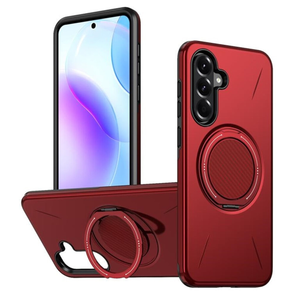Ultra Slim Hybrid Tpu+Pc Case For Samsung Galaxy A36 5G: Magsafe Compatible, Military Shockproof, Red 9448990725731