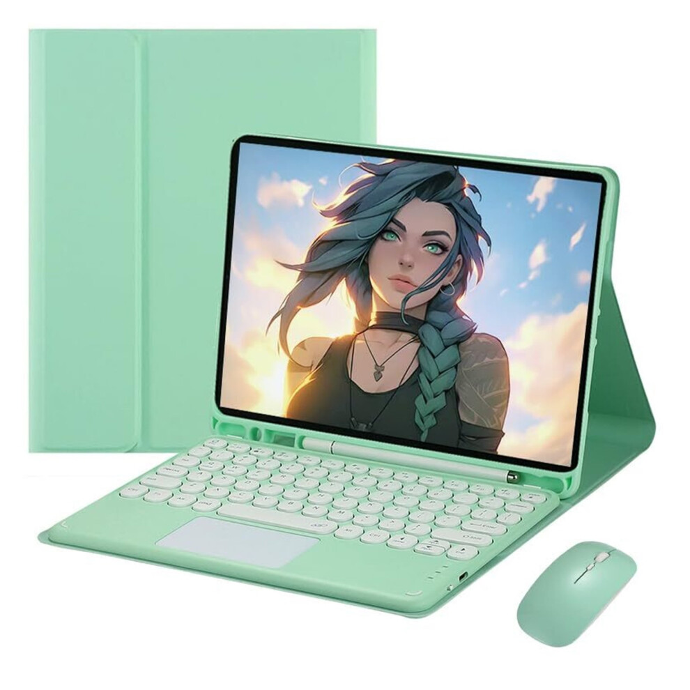 Slim Keyboard Case Compatible With Ipad Pro 6Th/5Th/4Th/3Rd Gen 12.9", Detachable Keyboard & Touchpad, Pencil Holder, Auto Sleep Â Blue 9418476739927