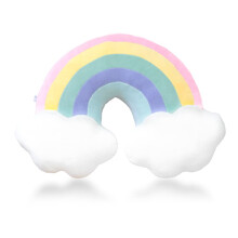 Rainbow Pillow 21'' Plush Rainbow Cloud Pillow Rainbow Shaped Travel Pillow Soft Stuffed Rainbow Decor Cushion Car Home Decorations