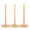 3Pcs Paper Towel Holder Stand Light Brown Bamboo Rustic Design for Kitchen 1