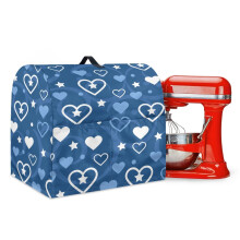 Housse pour robot pâtissier – Anti-poussière, imperméable, cordon de serrage ajustable pour robots de 4,5 à 5 litres, motif cœurs bleus,