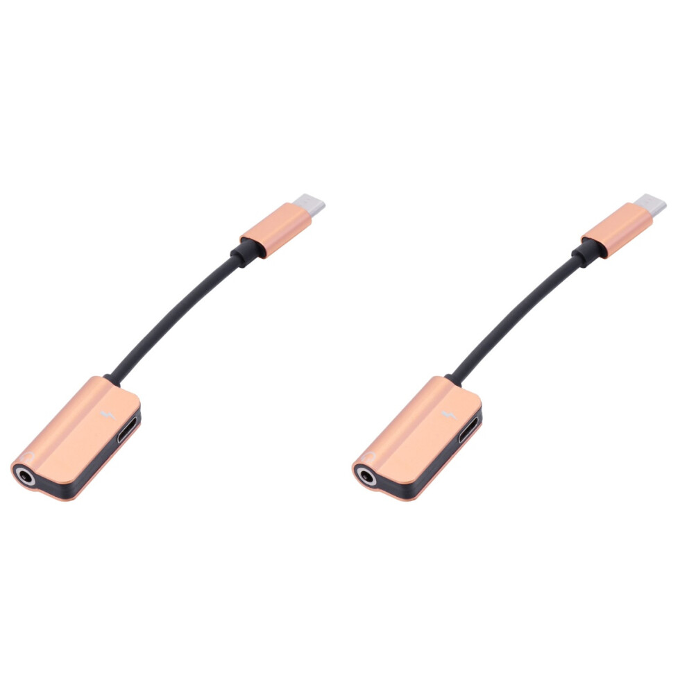 2Pcs Lightweight C Earphone And Charging Adapter For Phone 3712395300555