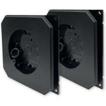 Bloc de fixation pour luminaires noirs non métalliques avec boîte électrique intégrée, compatible avec tous types de revêtements, paquet de 2