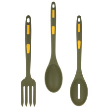 Silicone Spoon and Fork Set Lightweight Ergonomic Design Ideal for Eating Fruit and Snacks 1 Set
