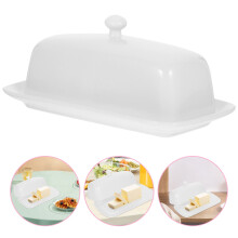 Ceramic Butter Dish With Lid Porcelain Covered Butter Dish Butter Keeper Includes Tray With Cover(Random color)