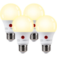 Ampoules LED crépusculaires d'extérieur, avec capteur A19, allumage/extinction automatique par cellule photoélectrique, 5000 K, lot de 4
