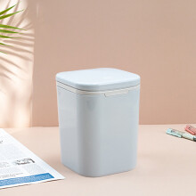 Mini Trash Can, Small Garbage Bin for Desktop Office Bedroom Bathroom,Metal Step-on Pedal, Stylish & Modern for Home Living Room Dorm Kitchen(Blue)