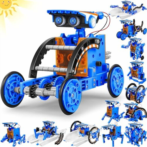 STEM Solar Robot Kit for Kids 8-12, 13-in-1