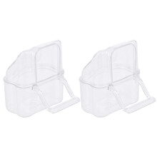 Bird Cage Cups Feeder Bowls Hanging Parrot Accessories 2 pcs