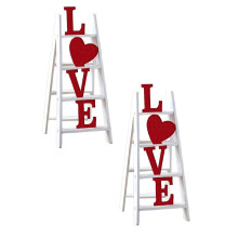 Wooden Valentine Love Ladder Sign 2 pcs