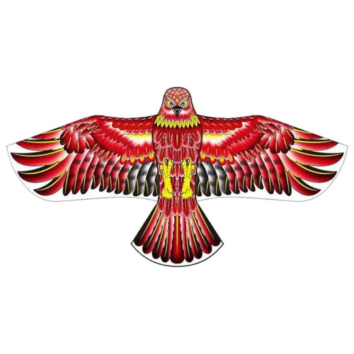 Flat Eagle Kite Μεγάλος Χαρταετός με Μύγα και Πουλί για Παιδιά Περιλαμβάνει Πετονιά 20
