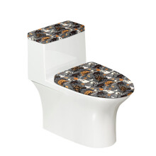 Ghost Spider Web Toilet Lid Cover Set Elastic Washable