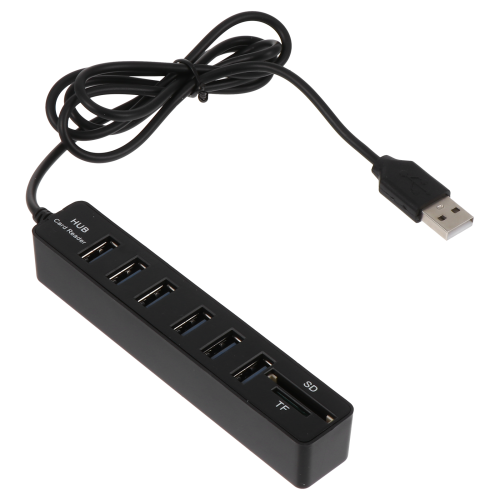 2Pcs ABS Multi-Port Usb2.0 Hub Laptop Computer Data Splitter 1