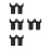 8Pcs Black Plastic Wheelchair Seat Rail Blocks Noise Reduction Durable 4
