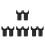 8Pcs Black Plastic Wheelchair Seat Rail Blocks Noise Reduction Durable 6