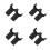 8Pcs Black Plastic Wheelchair Seat Rail Blocks Noise Reduction Durable 7