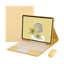 Husă Retro Touch pentru tastatură și mouse compatibilă cu iPad Pro11 (2021) - Protecție elegantă și experiență de tastare îmbunătățită