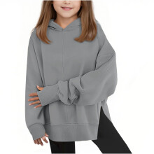Kids Pullover Hooded Sweatshirt Long Sleeve Loose Fit Hoodie Soft Comfortable Casual Wear for Boys Girls Youth