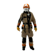 1/64 Scale Firefighter Figure Mini for Sand Table Ornament Photography Props wearing masks